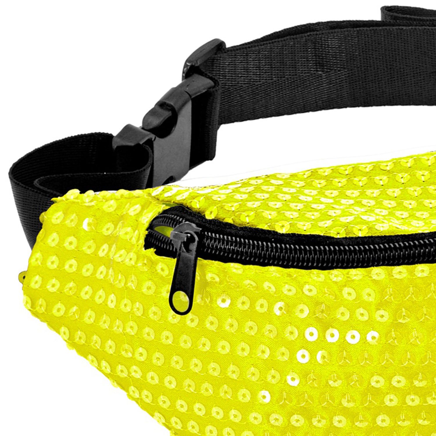 Widmann S.r.l. Kostüm Neon Bauchtasche mit Pailletten, Gelb günstig online kaufen