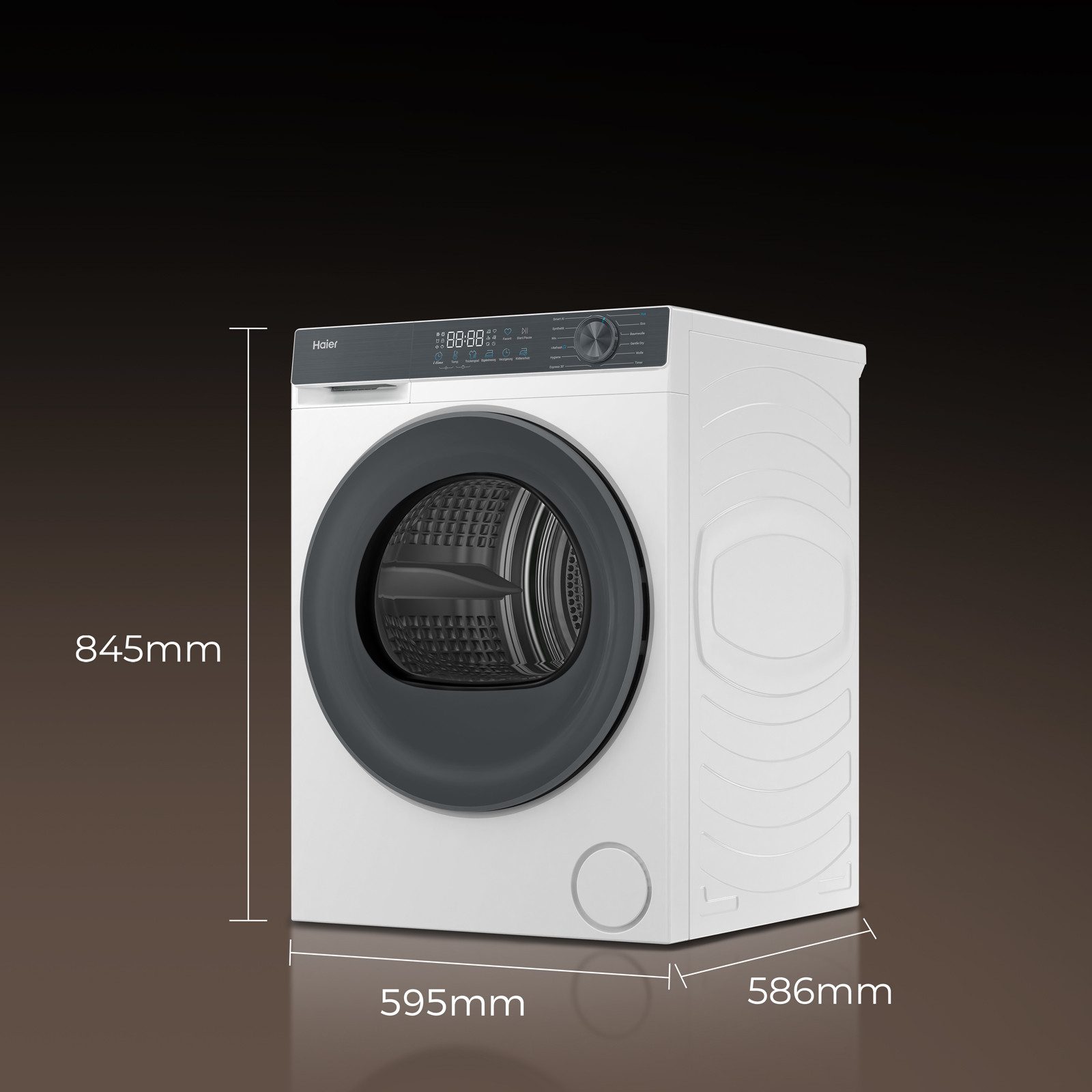 Haier Wärmepumpentrockner G3 Serie HD80-C33637, Smart AI Automatikprogramm