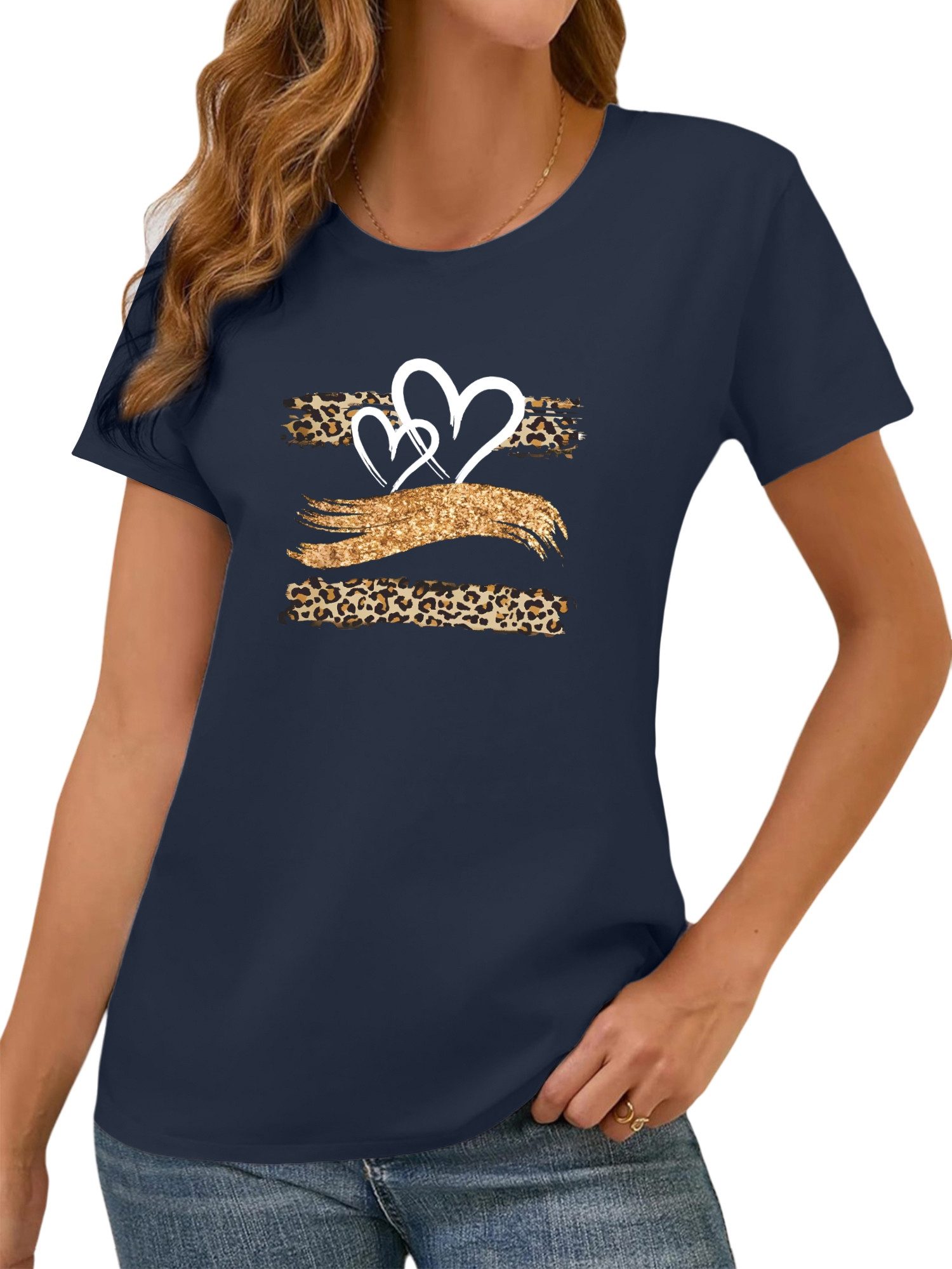 PYL T-Shirt Damen Sommer Casual Basic-Shirts günstig online kaufen