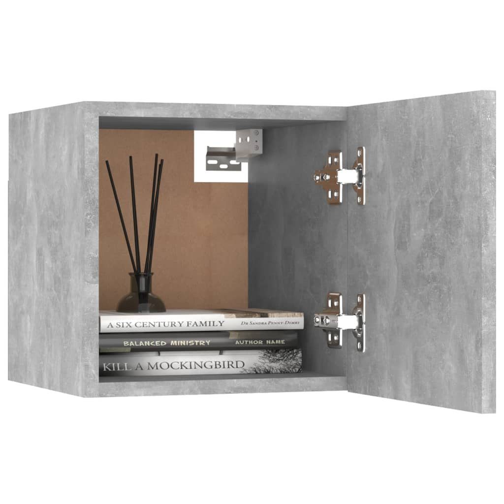 furnicato TV-Wandschrank Betongrau 30,5x30x30 cm TV-Schrank