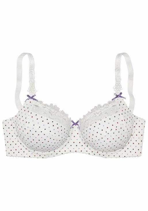 Nuance Dessous creme-multi Bügel-BH wunderschöner mit Stickerei,