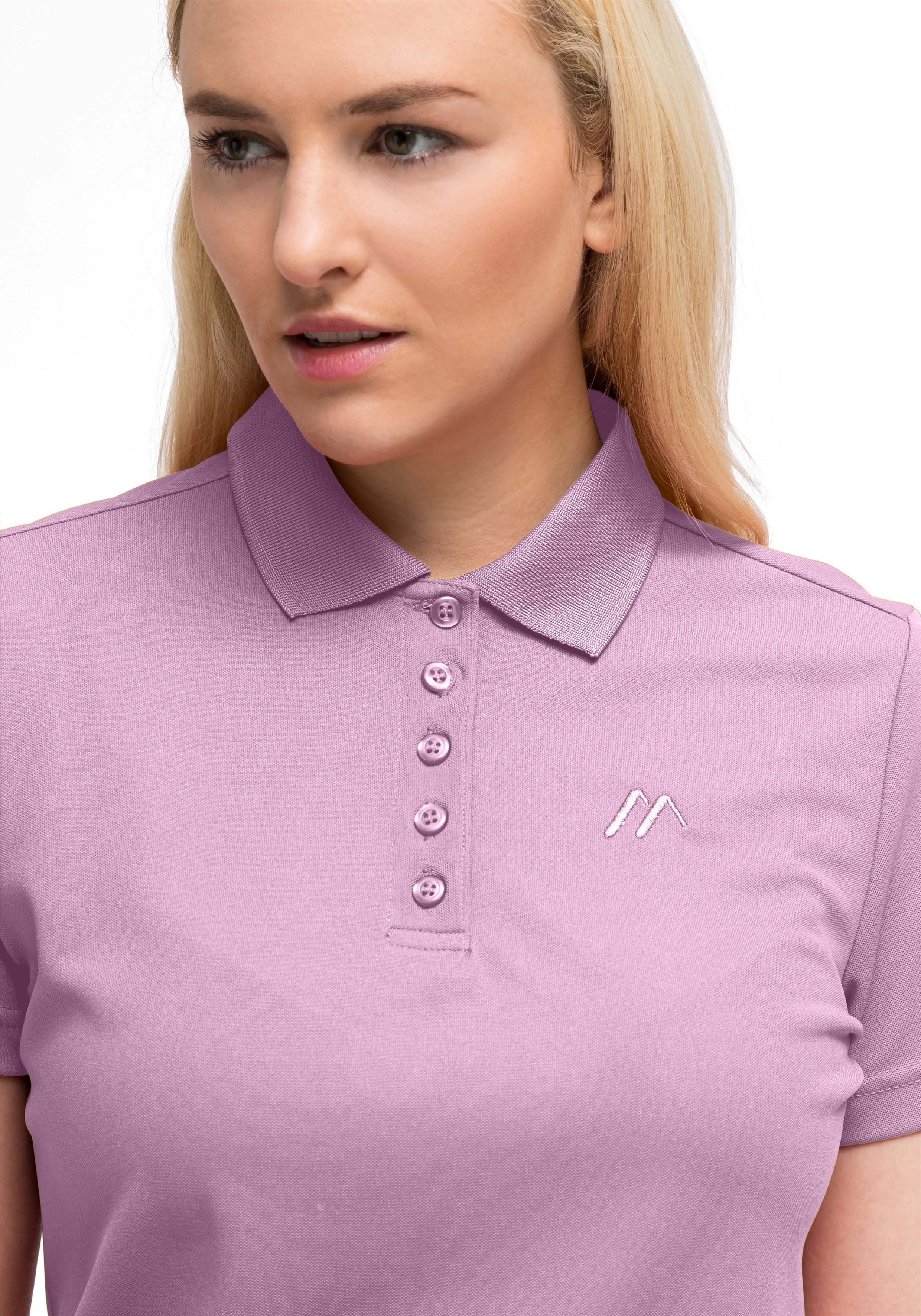 Maier Sports Poloshirt Ulrike Damen Polo kurzarm, leichtes Shirt, Funktionsshirt mit Kragen, Reg Fit