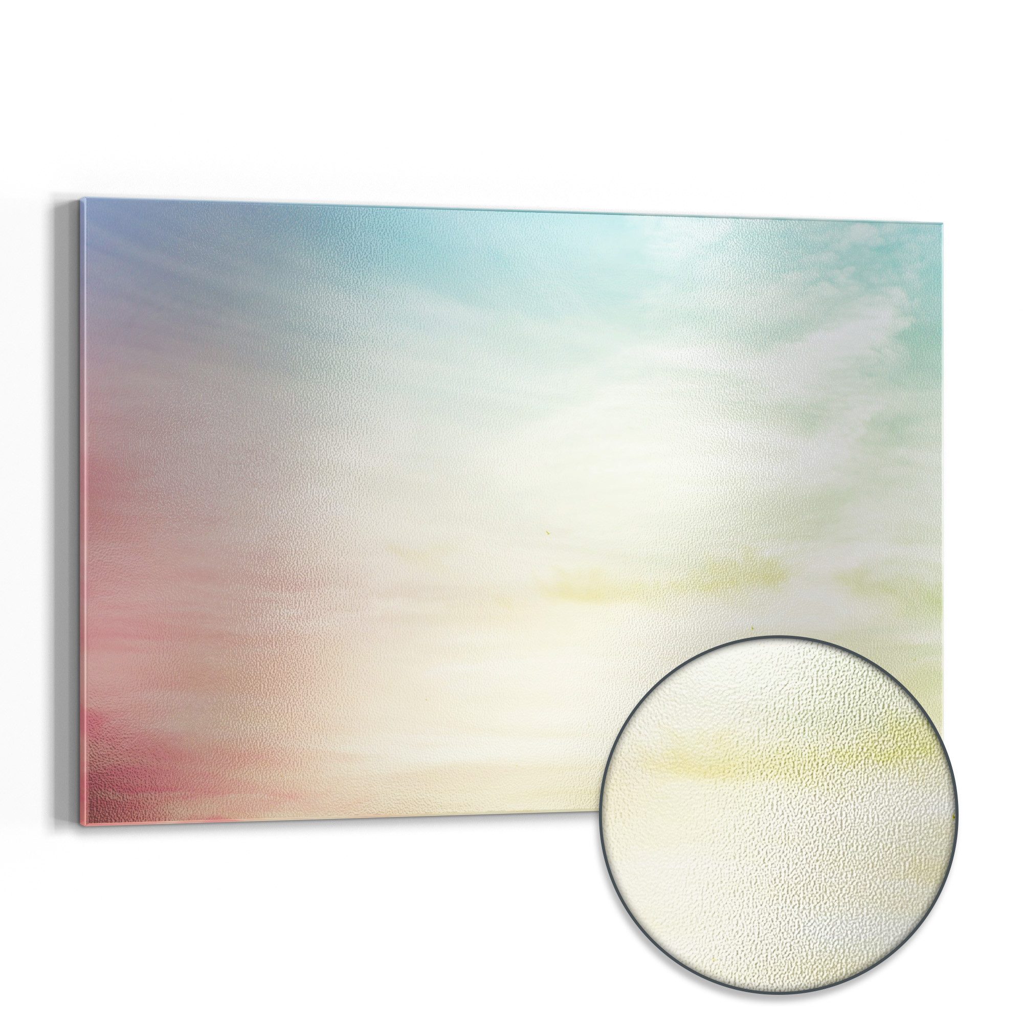 DEQORI Magnettafel 'Pastelliger Himmel', Metall Whiteboard für alle Magnete, Magnetboard magnetisch