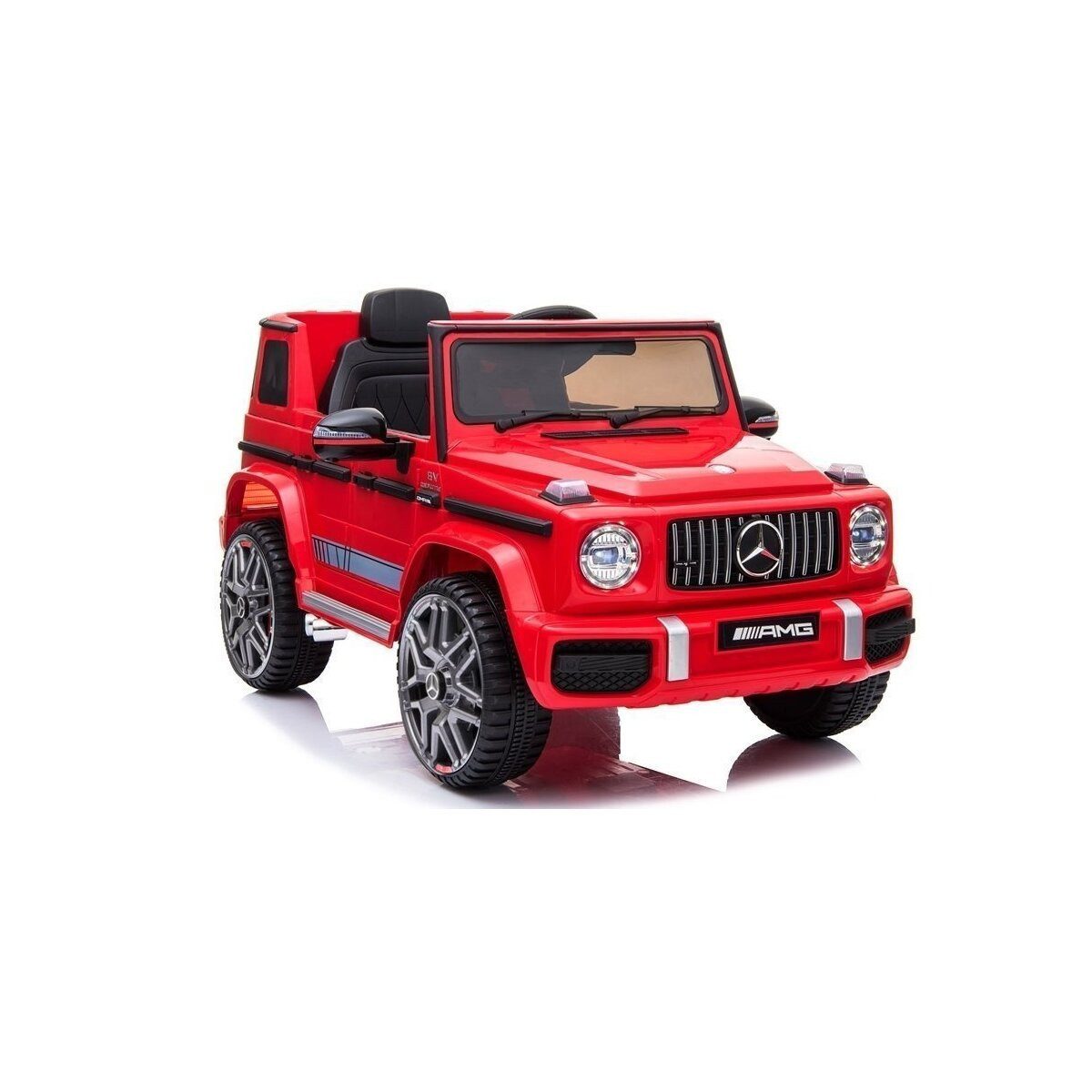 Wisam Elektro-Kinderauto Kinderfahrzeug Mercedes G63 AMG Rot Ledersitz Reifen