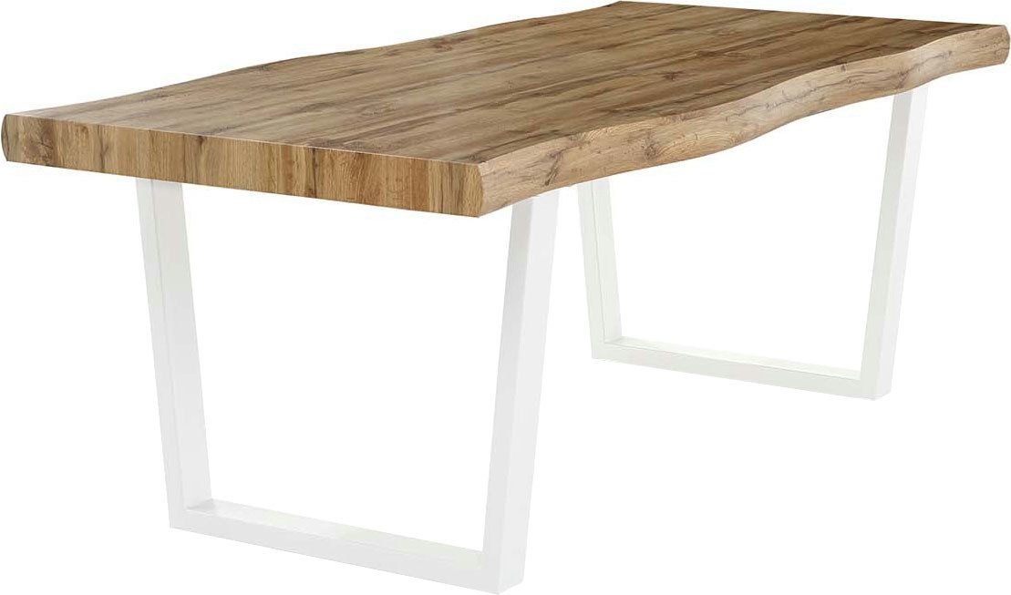 Jockenhöfer Gruppe Esstisch Don, in Baumkantenoptik, 200x100 cm, Plattenstärke 8 cm
