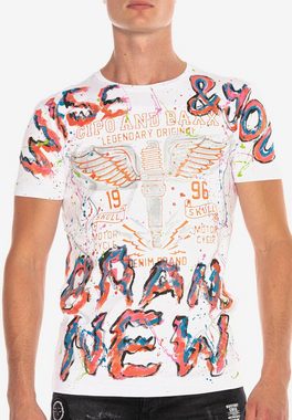 Cipo & Baxx T-Shirt im trendigen Handpaint-Design