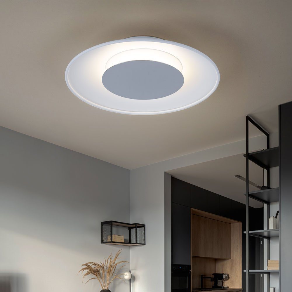 WOFI Deckenleuchte, Glas LED fest Deckenlampe LED LED-Leuchtmittel Küchenleuchte Warmweiß, verbaut, Deckenleuchte weiß