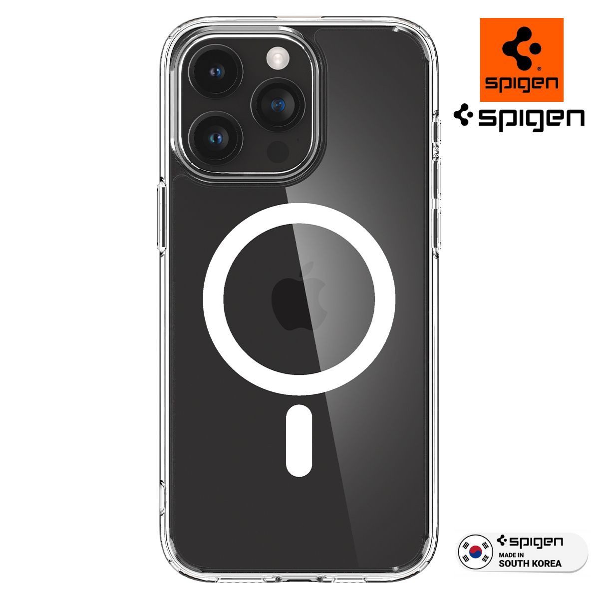 Spigen Smartphone-Hülle Handyhülle für iPhone 15 Pro Magsafe Schutzhülle Robust Hülle, iPhone 15 Pro Hülle MagSafe, Transparente, Kabellos laden kompatibel