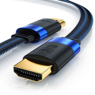 Primewire HDMI-Kabel, 2.1, HDMI Typ A (100 cm), Flachbandkabel 8K @ 120 Hz, 4K @ 240 Hz DSC, UDH eARC HDR10+ flach 1m