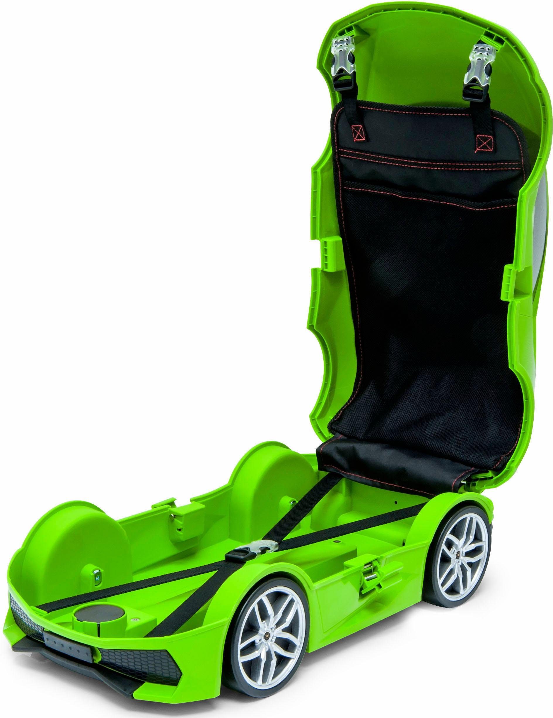 Hartschalen-Trolley Rollen, grün 4 Lamborghini, Packenger Kinder für