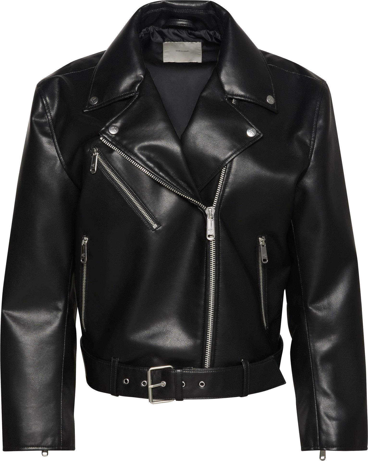 Lederimitatjacke FAUX LEATHER MOTO JACKET W/BELT