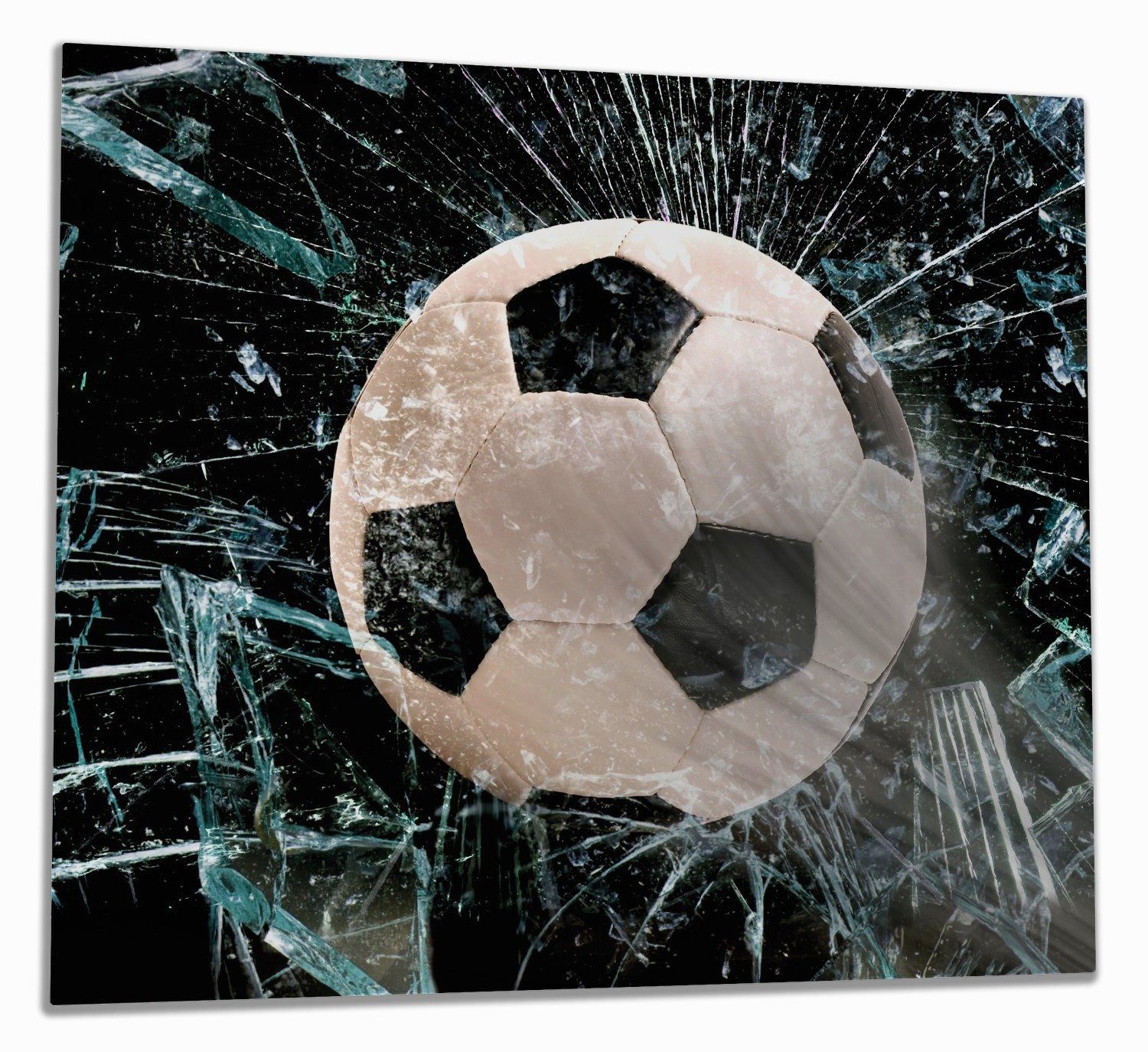 - 1 Fußball (Glasplatte, ESG-Sicherheitsglas, tlg., im 5mm Noppen), verschiedene Fenster, Größen Wallario und Herd-Abdeckplatte Splitter Glas, inkl.