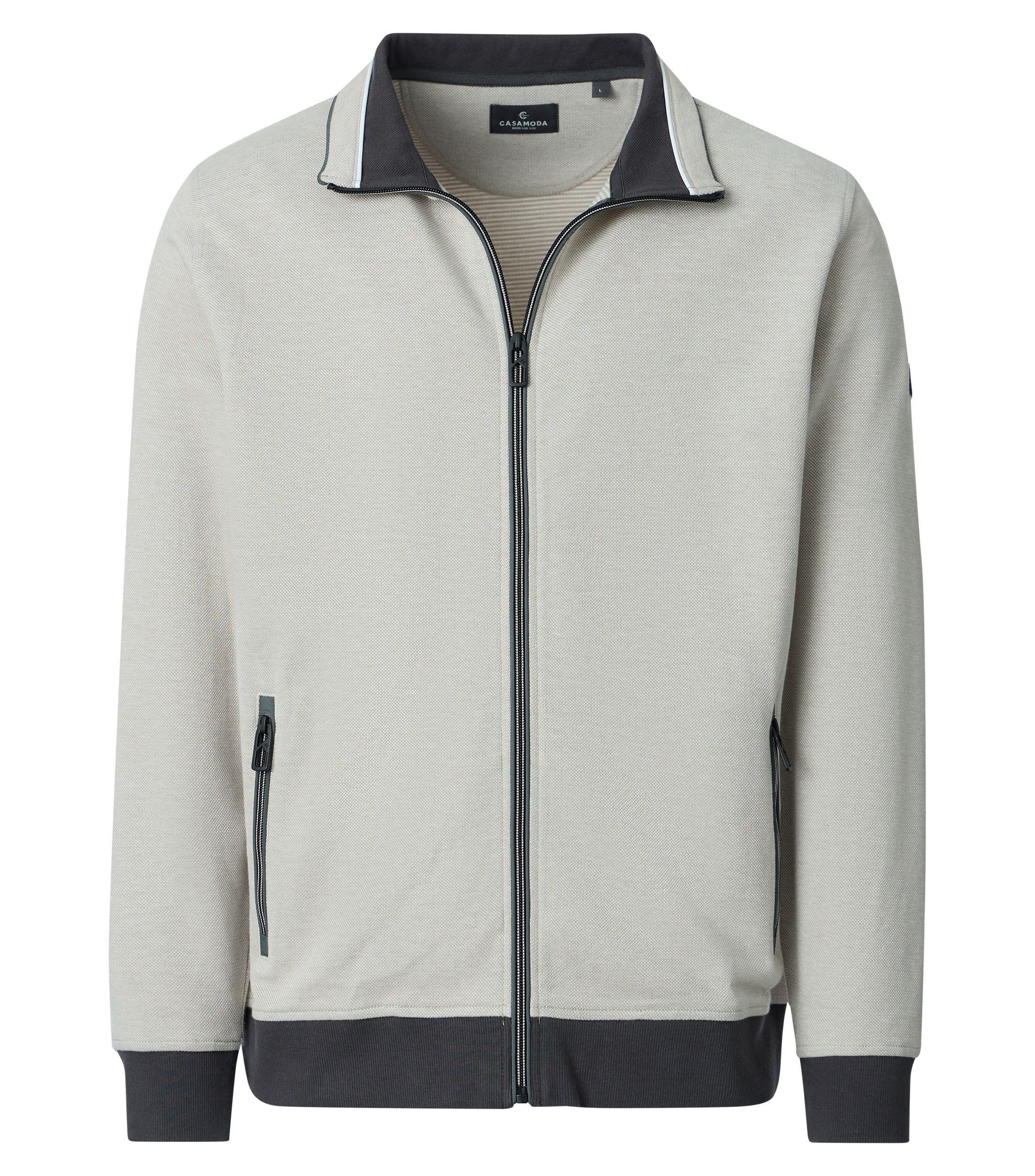 Sweatjacke CASAMODA Sweatjacke gestreift