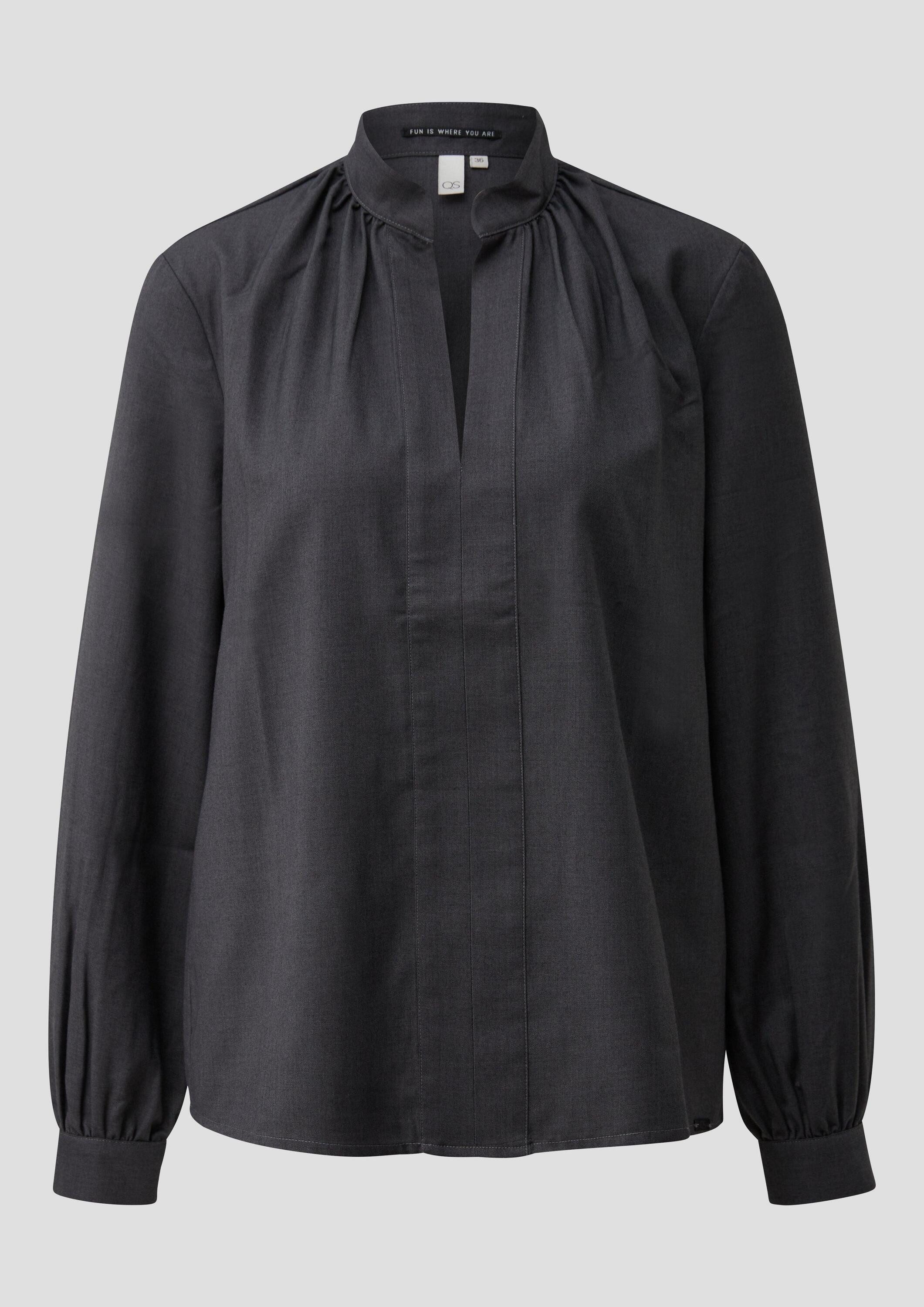 QS Langarmbluse Bluse Weiche Tunikabluse