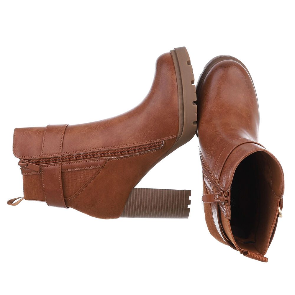Ital-Design Damen Freizeit High-Heel-Stiefelette (88489422) Blockabsatz günstig online kaufen