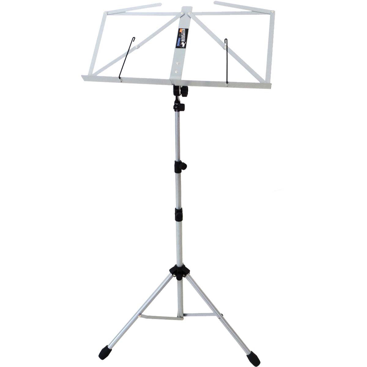 keepdrum Notenpult keepdrum MUS3SV Notenständer Silber mit 4 Notenklammer