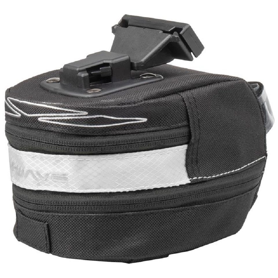 KHEbikes Satteltasche M-WAVE Tilburg L Satteltasche Fahrrad Erweiterbar Schwarz