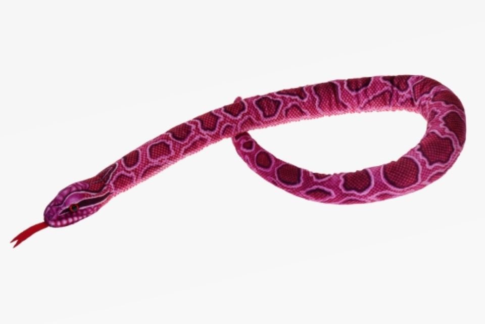 Teddys Rothenburg Kuscheltier Schlange Python pink 100 cm Plüschtier Stoffschlange (Stofftier, Plüschschlange, Stoffpython, Plüschpython)