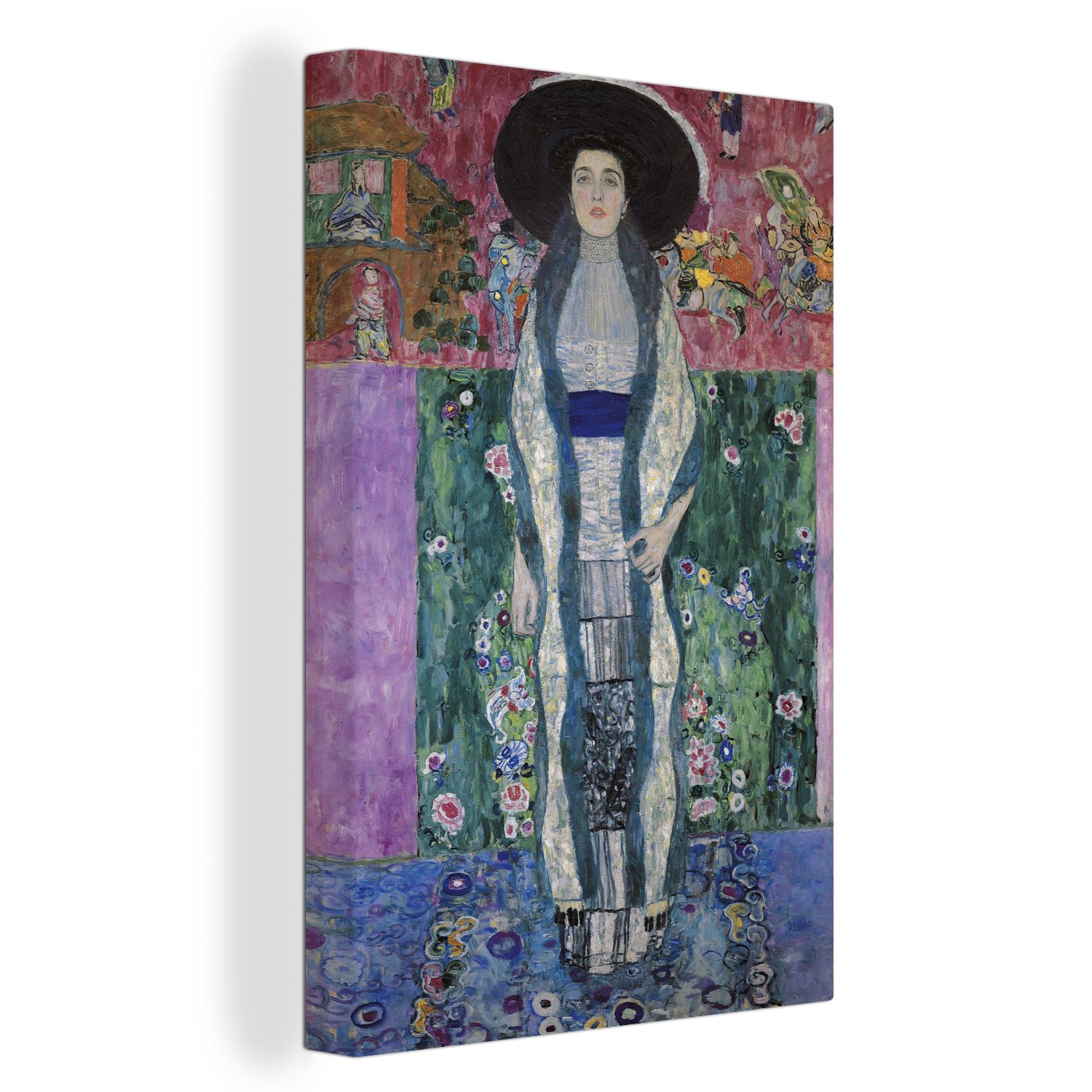 OneMillionCanvasses® Leinwandbild Porträt von Adèle Bloch-Bauer II - Gustav Klimt, (1 St), Leinwandbild fertig bespannt inkl. Zackenaufhänger, Gemälde, 20x30 cm