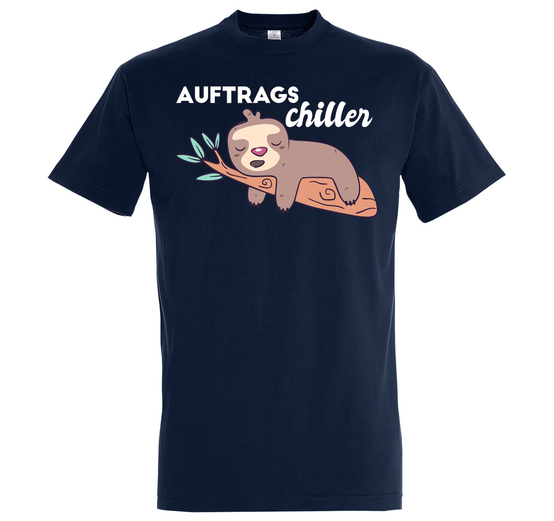 Youth Designz T-Shirt Auftrags Chiller Herren Shirt mit Trendigem Frontdruck Navy