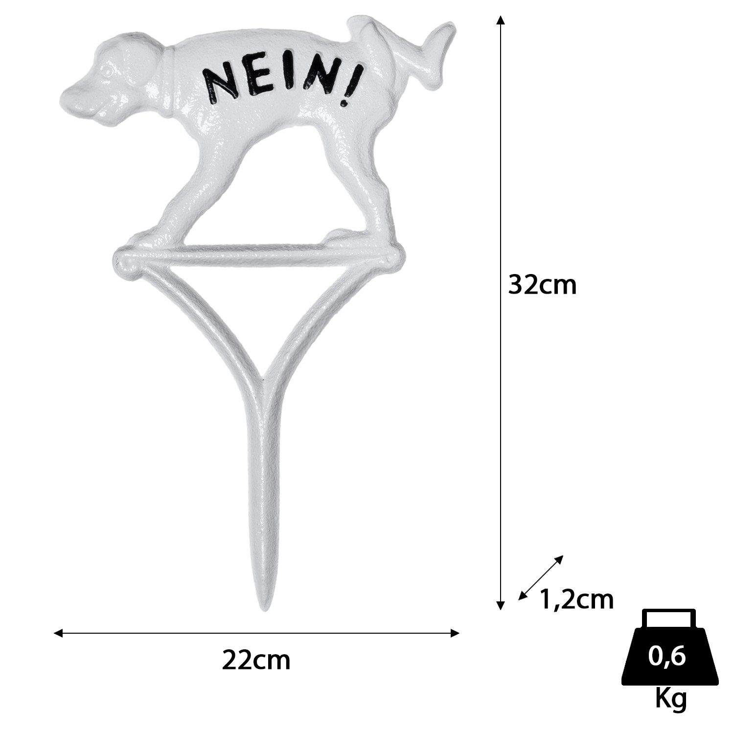 Moritz Hinweisschild Verbotsschild No Dog Hunde verboten NO03W, Steckschild Verboten Schild Warnschild Hinweis – Bild 3 von 5