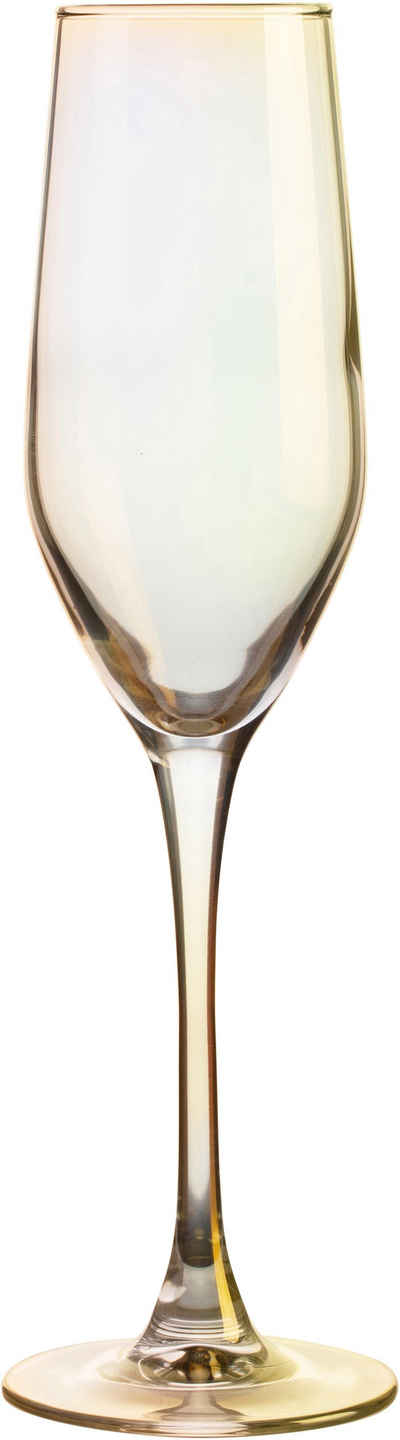 Luminarc Sektglas »Trinkglas Shiny«, Glas, Gläser Set, farblich beschichtet, 4-teilig