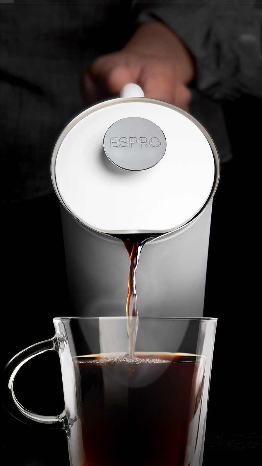 Espro French Press Kanne, Thermofunktion, Kaffee French Stempelkanne Edelstahl 950l mit Press Kaffeekanne, P7