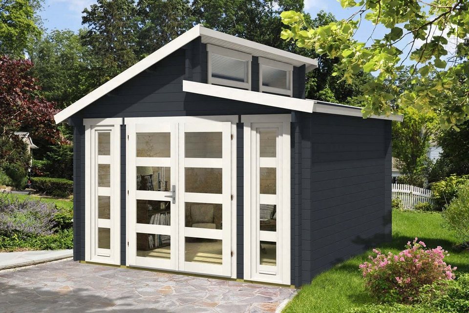 Alpholz Gartenhaus »Doppel-Pultdach Gartenhaus Modell Vinea-40«, BxT: 370,00×370,00 cm