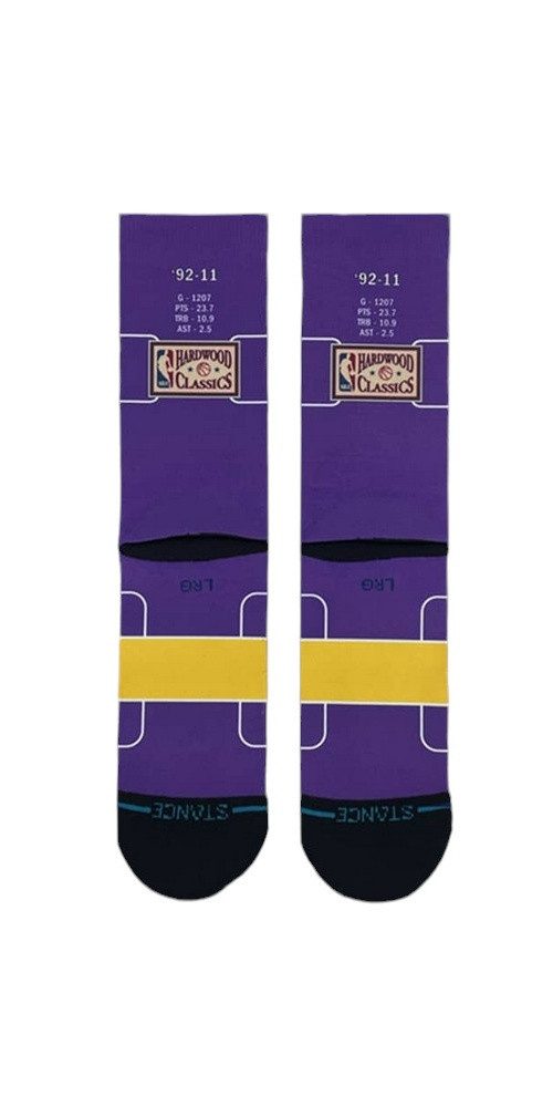 Stance Socken Tagessocke Crew Shaq Retro Big Head violett/gelb/schwarz - 1 günstig online kaufen