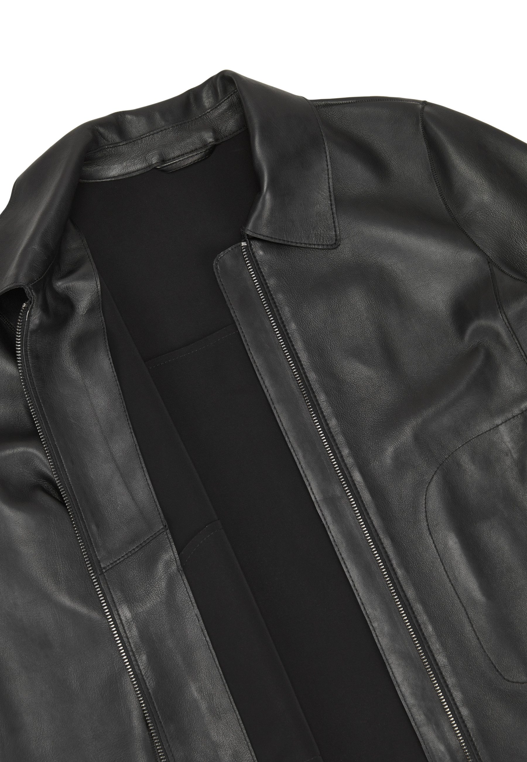 Milestone Lederjacke MSNylah Damen Bikerjacke Jacke Leder normale Passform