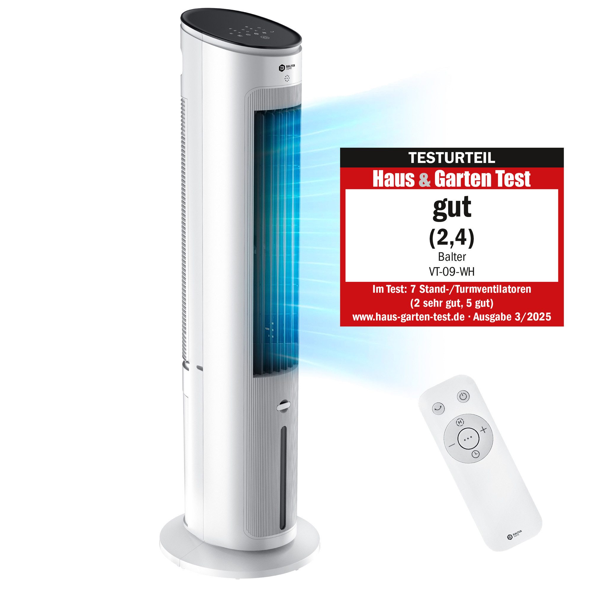Turmventilator VT-09-WH