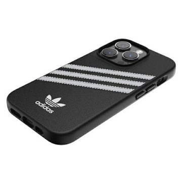 adidas Performance Handyhülle Case iPhone 14 Pro Max schwarz Streifen Logo Kunststoff 50188 6,7 Zoll, Kantenschutz