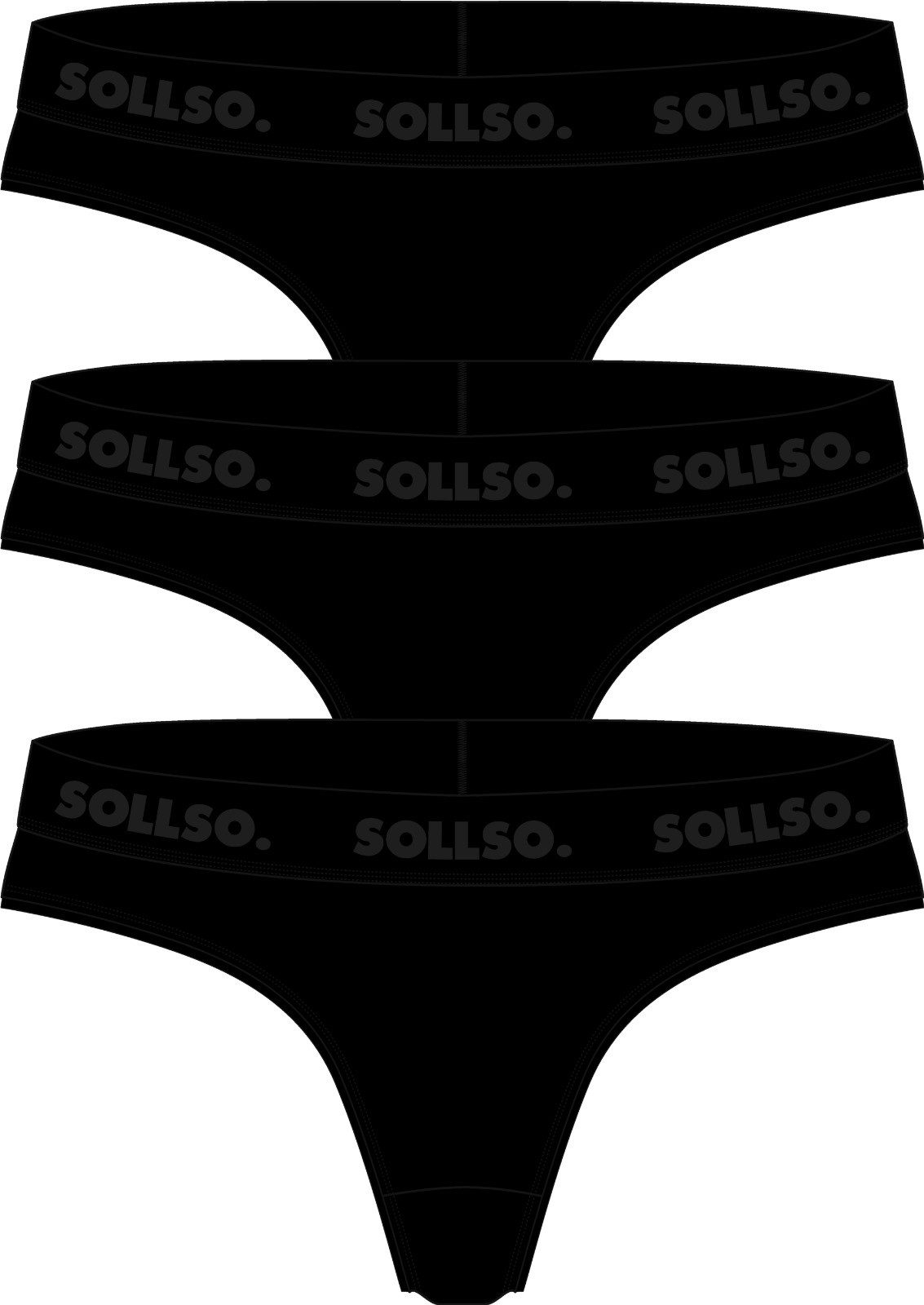 Tangaslip Damen Tanga (3er Pack)