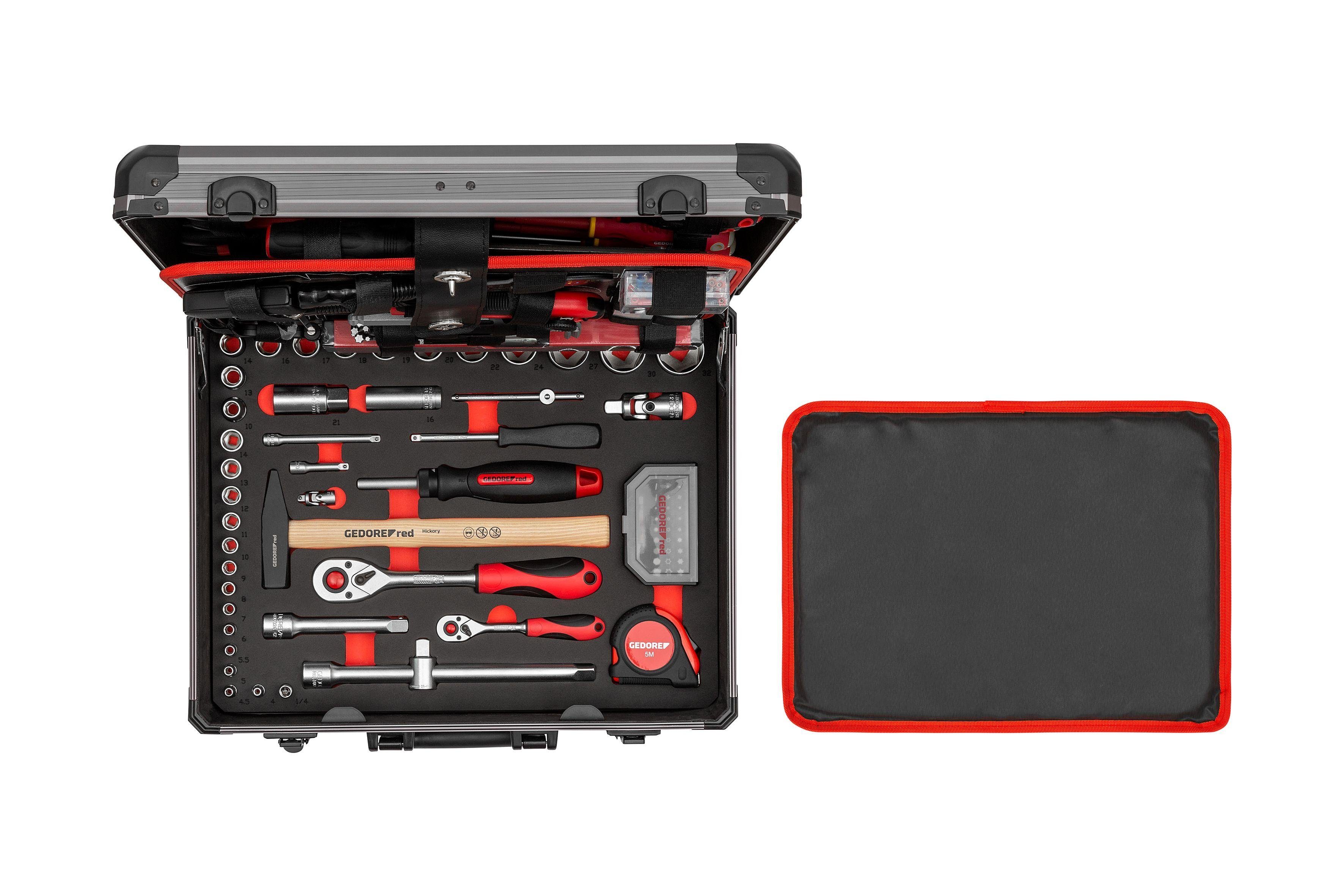 Gedore Red Werkzeugkoffer R46007138 Werkzeugsatz ALLROUND im ALUKOFFER | Werkzeugkoffer