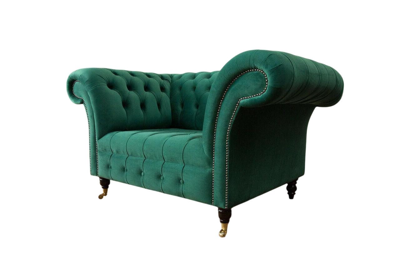 Xlmoebel Chesterfield-Sessel Stilvolles Sofa in hochwertigem Stoff oder Leder mit hohem Sitzkomfort (1-St., Sofa 1,5 Sitzer), Hergestellt in Europa