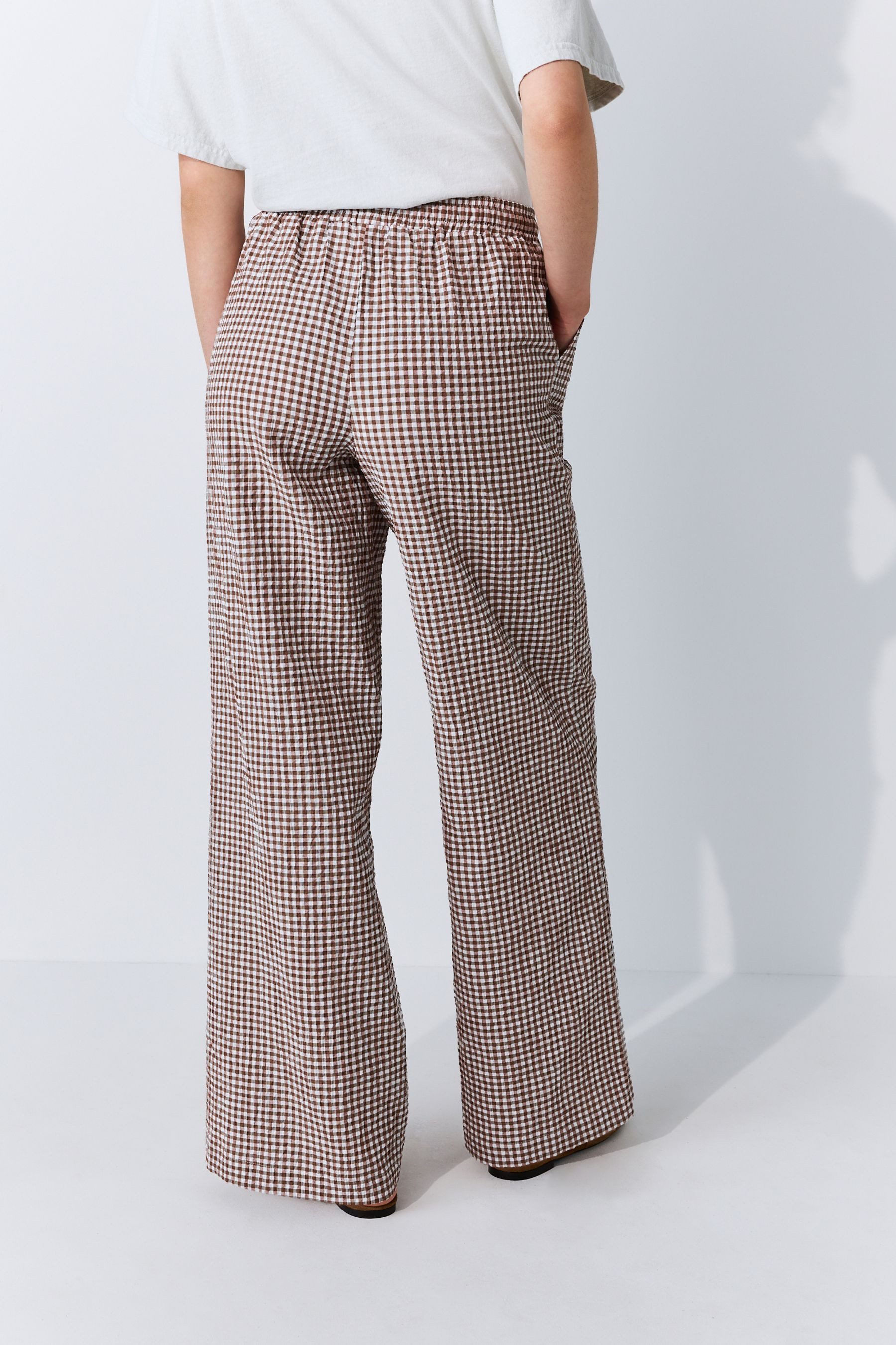 Next Palazzohose Strukturierte Hose mit weitem günstig online kaufen