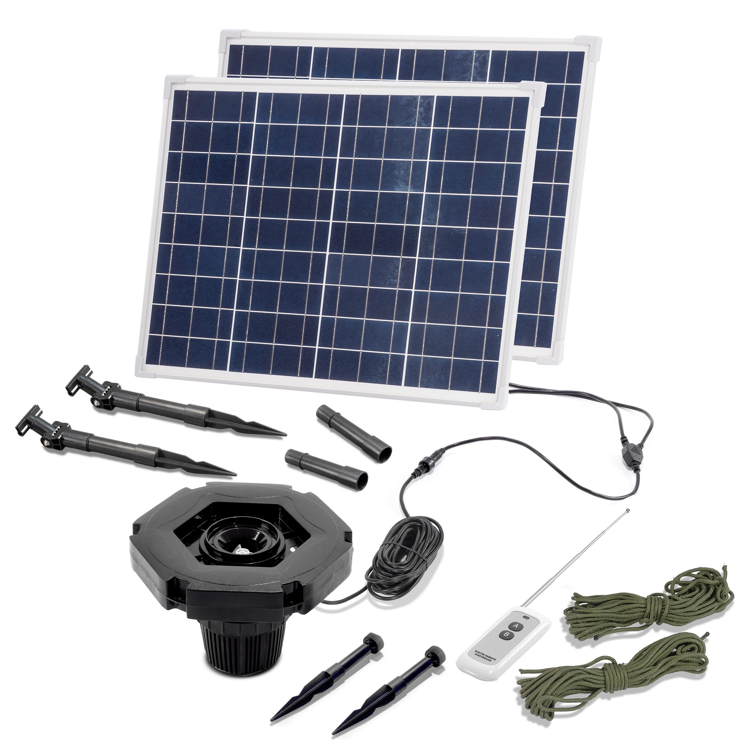 esotec Teichbelüfter Schwimmender Solar-Fischteichbelüfter Jet Flow 100/10000 101895, (Komplettset)