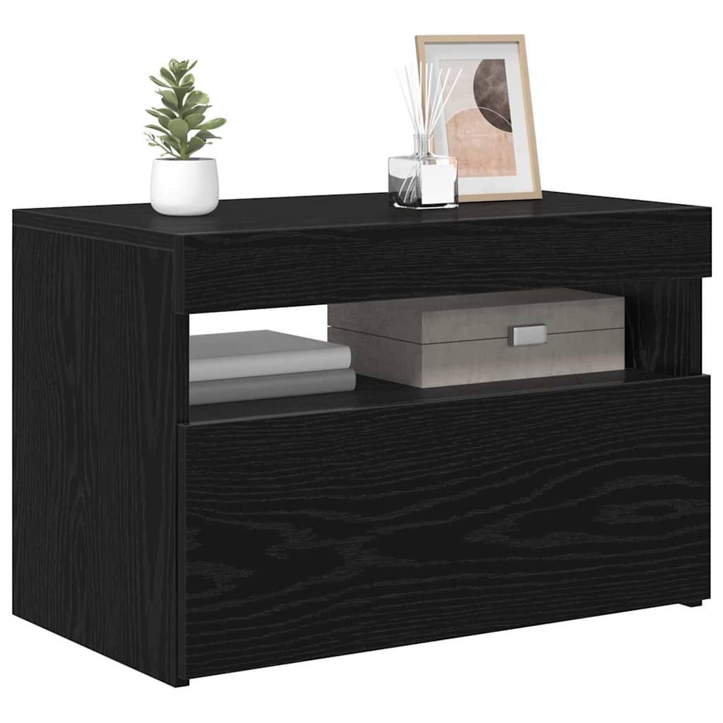 vidaXL TV-Schrank TV-Schränk 60 x 35 x 40 cm Schwarz Eichen-Optik Holzwerkstoff (1-St)