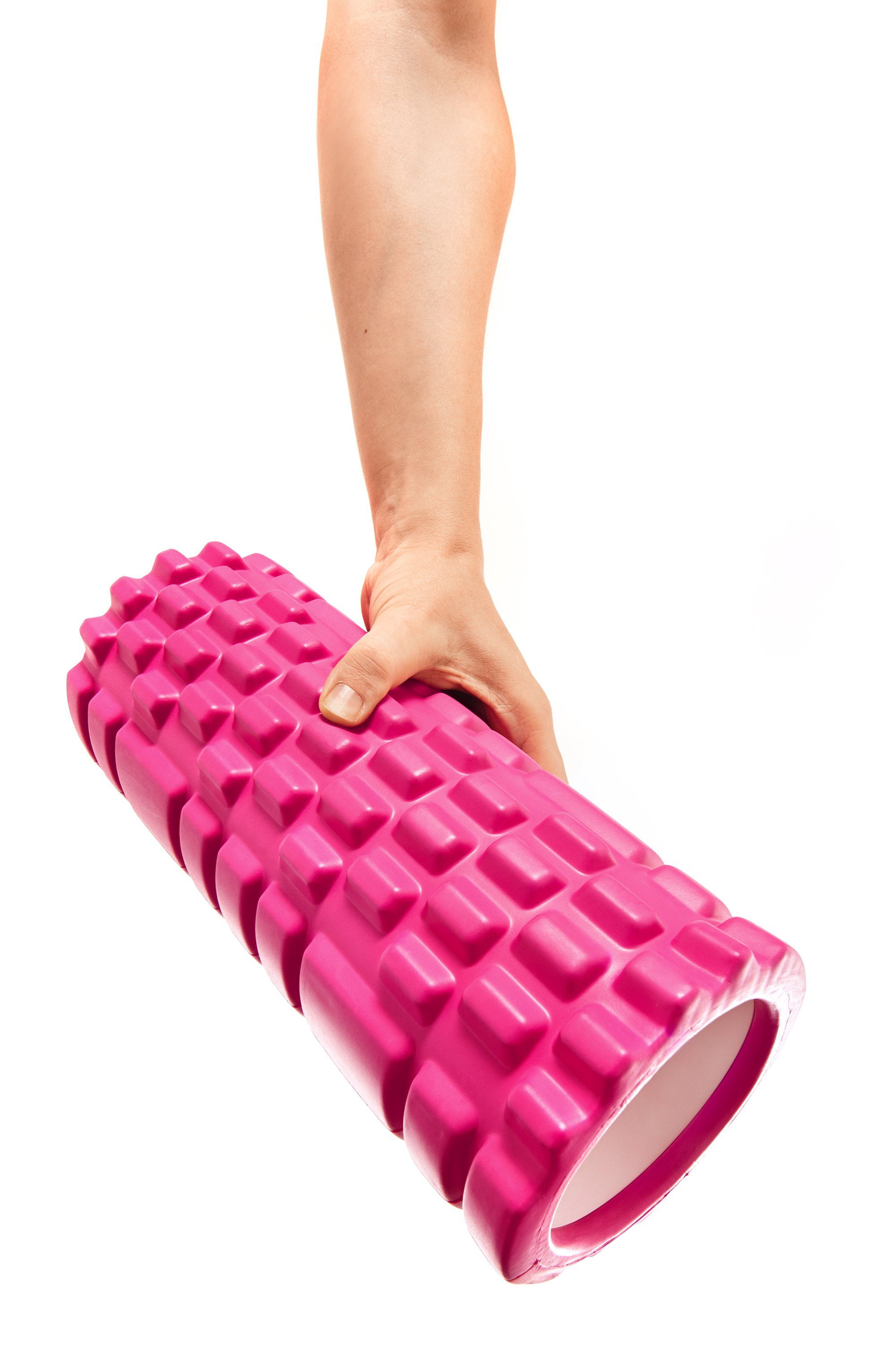 pink Trainingsplan, Massagerolle inkl. 34x14cm #DoYourFitness Anasuya Faszienrolle Fitnessrolle