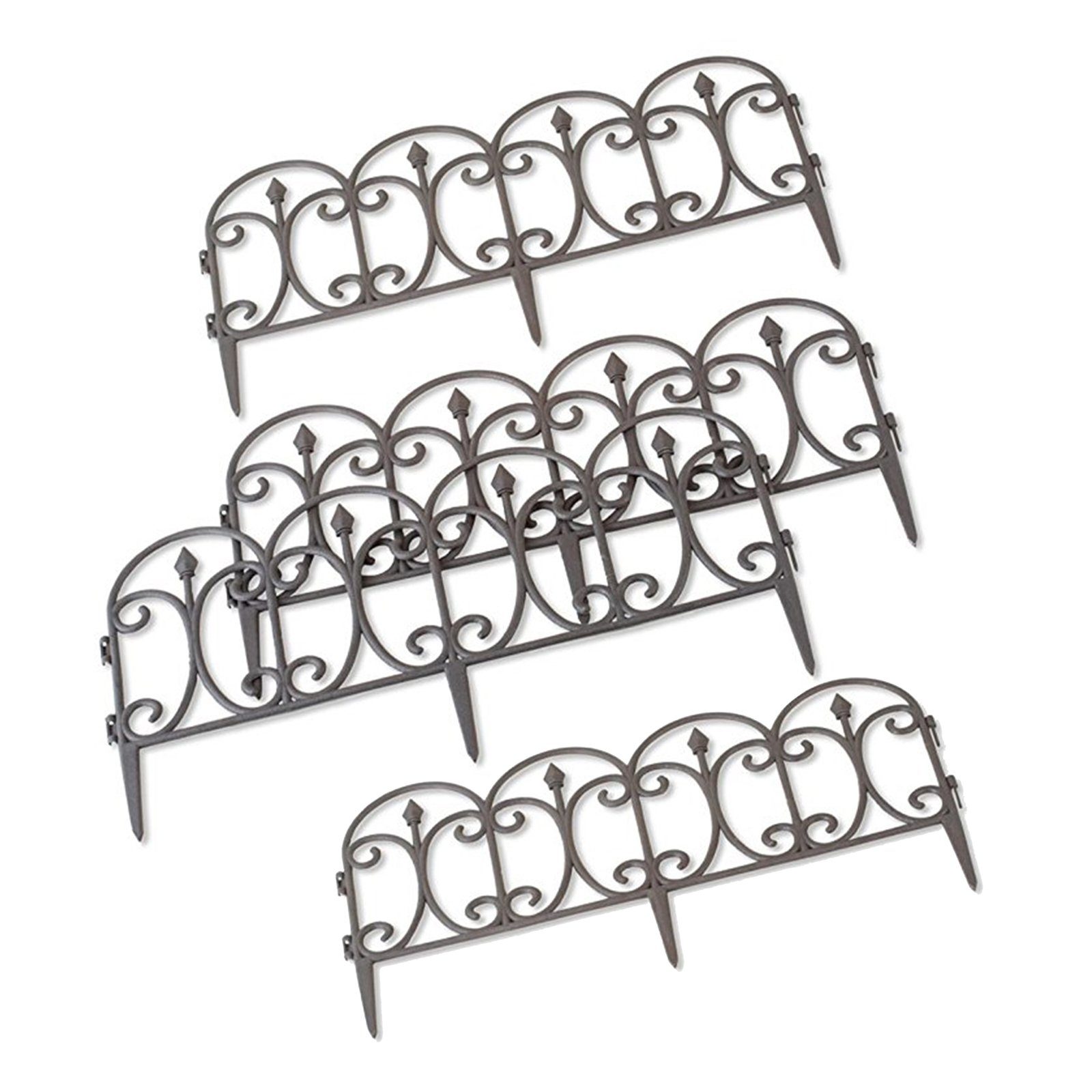 HTI-Living Beetbegrenzung Zierzaun Schnörkel 4-teilig Nessa, Set, 4 Zaunele günstig online kaufen