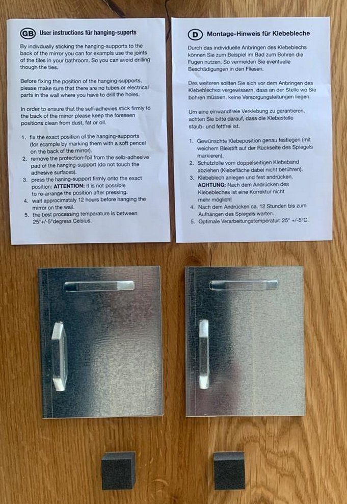 Deko-Werk 24 Wandspiegel Rahmenloser Facettenspiegel mit Facettenschliff Glas mehrere Größen, Mirror Spiegel ungerahmt, Facettenspiegel