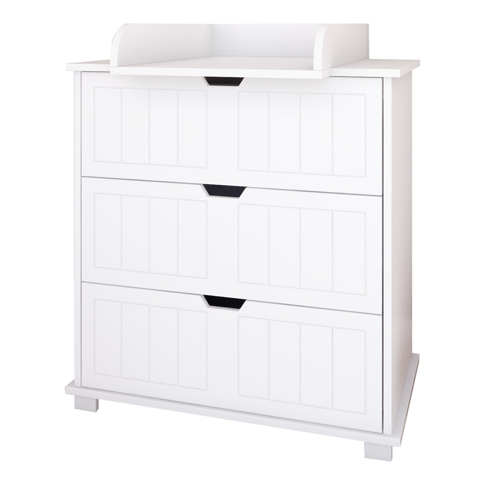 Kids Collective changing table/chest of drawers with removable changing top, with 3 drawers in white, Made in Europe