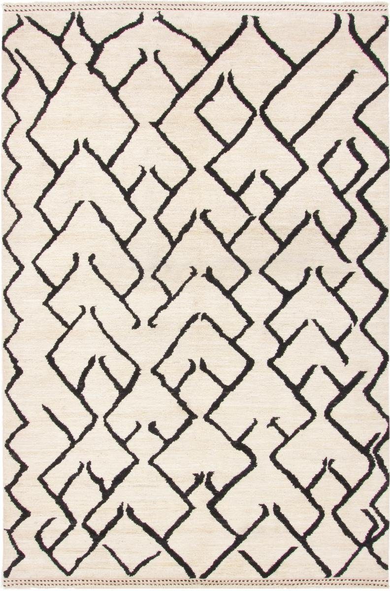 Orientteppich Berber Maroccan 203x308 Handgeknüpfter Moderner Orientteppich, Nain Trading, rechteckig, Höhe: 20 mm | Kurzflor-Teppiche