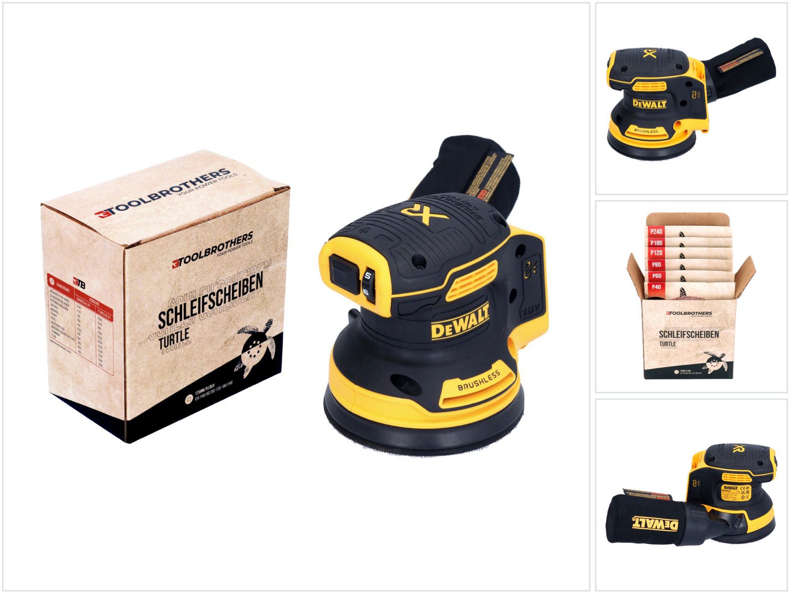 DeWalt Exzenterschleifer DCW 210 N Akku Exzenterschleifer 18 V 125 mm Brushless Solo + 1x Tool