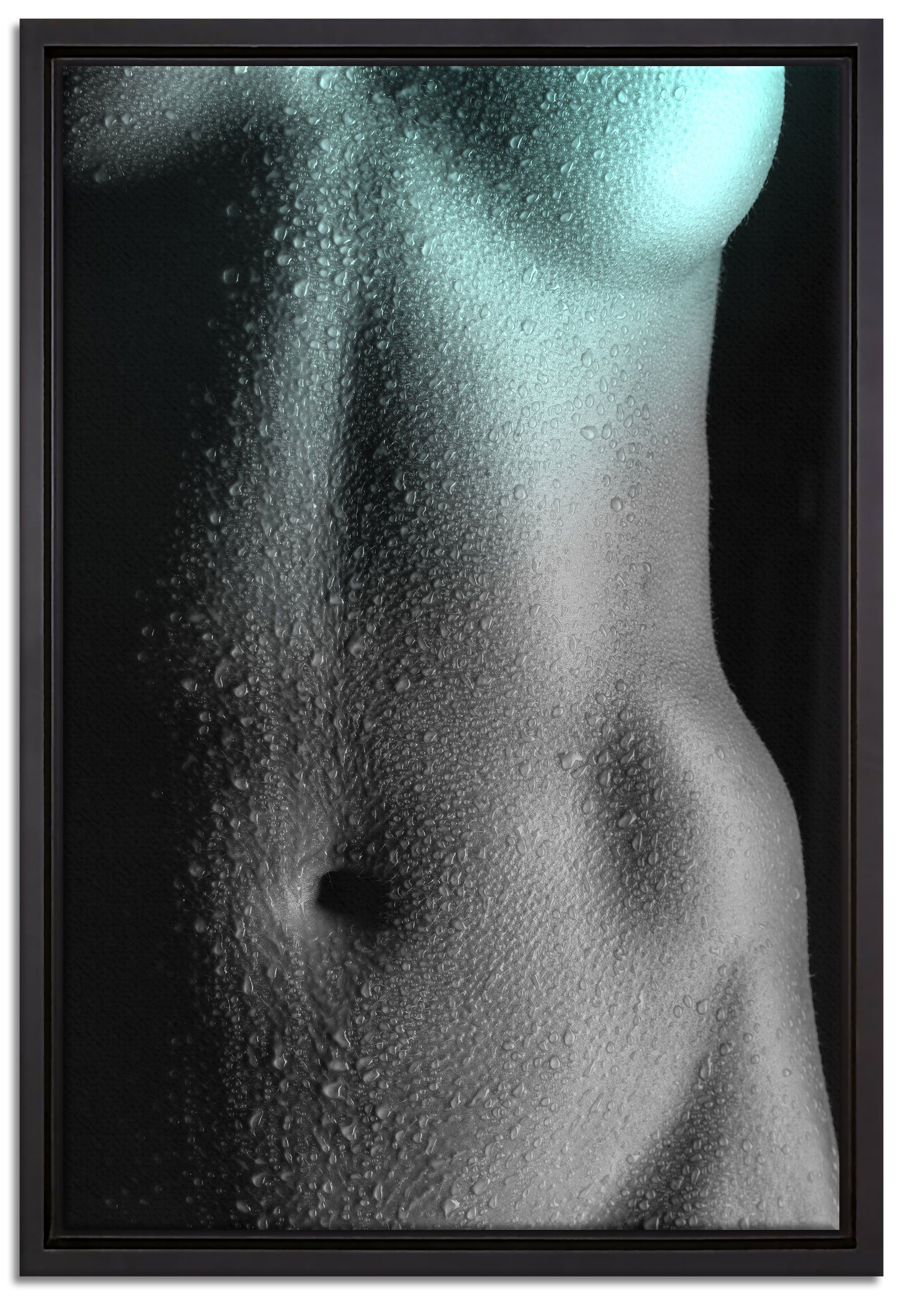 Pixxprint Leinwandbild Erotischer Frauenkörper, Wanddekoration (1 St), Leinwandbild fertig bespannt, in einem Schattenfugen-Bilderrahmen gefasst, inkl. Zackenaufhänger