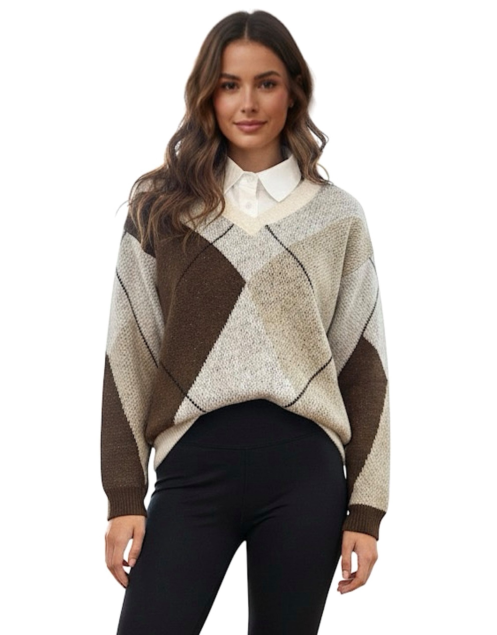 Worldclassca Strickpullover WORLDCLASSCA Strickpullover Kariert Karo mit Bl günstig online kaufen