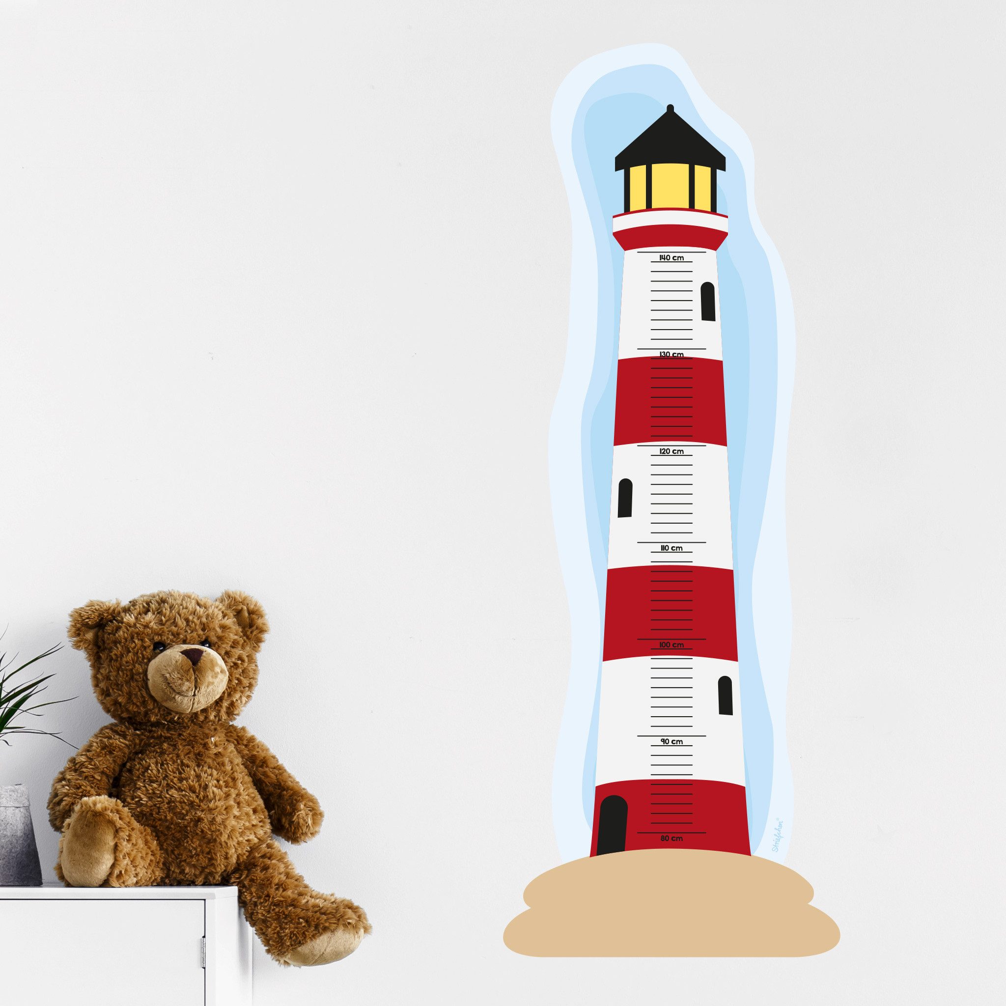 Striefchen Wandtattoo als Messlatte für Kinder - Wandaufkleber als Kindermesslatte, viele Motive