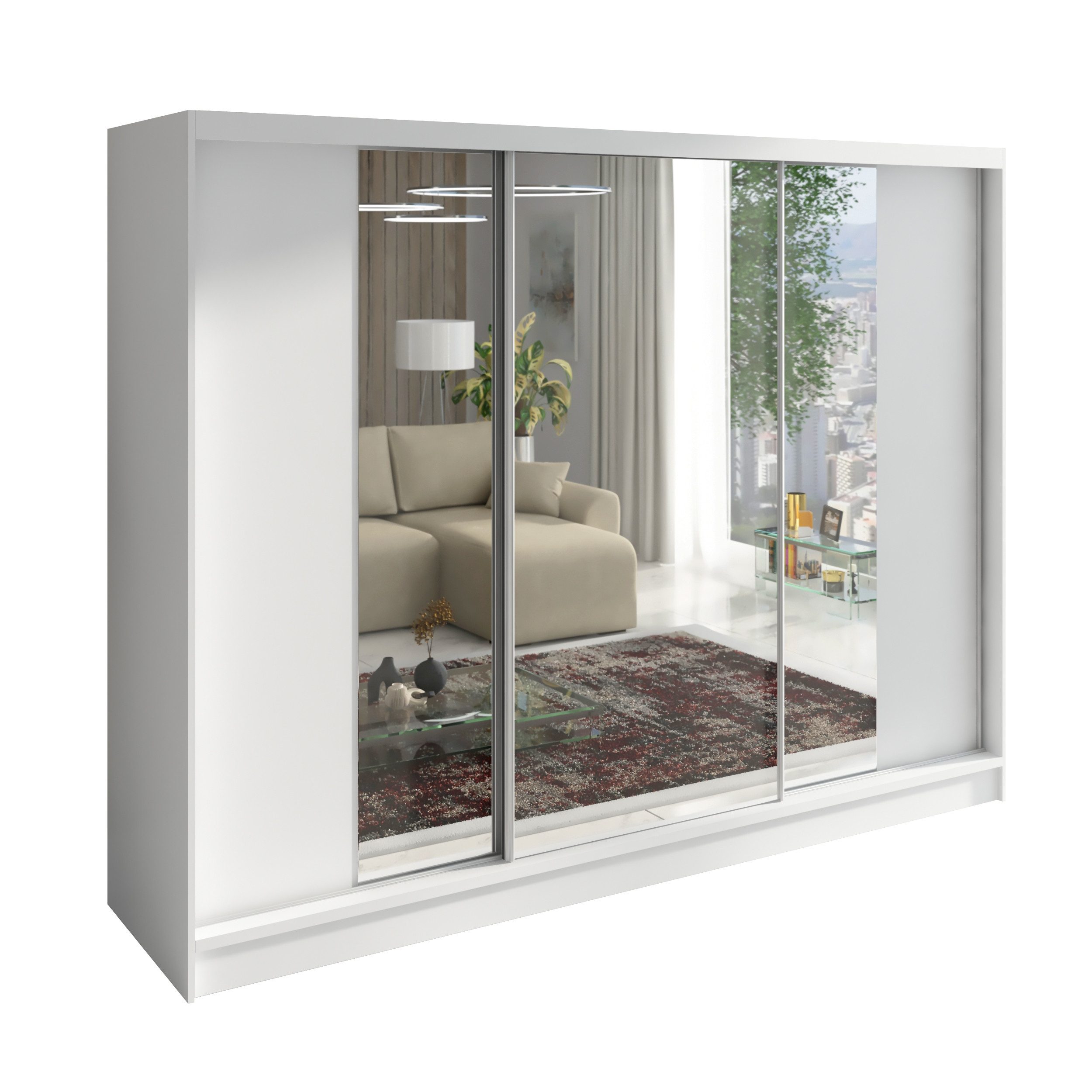 A&J MöbelLand GmbH Schiebetürenschrank VIDA 200 cm 3-türig Schrank mit Schu günstig online kaufen