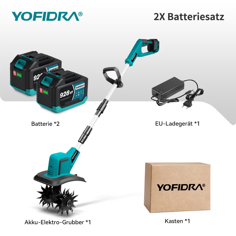 Yofidra Akku-Motorhacke Gartenhacke Motorhacke 600 U/min Akku Bodenhacke Tr günstig online kaufen