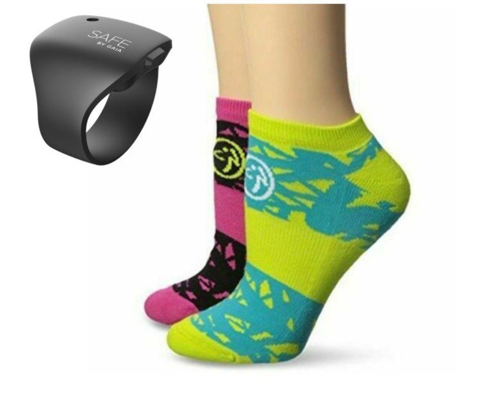 Luna24 simply great ideas... Sportsocken ZUMBA ® Fitness-Socken, 2 Paar und Alarm-Armband, schwarz“ (2-Paar)